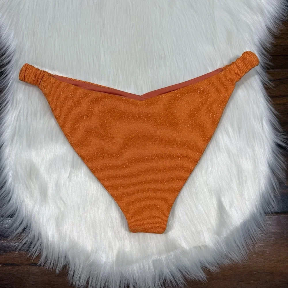 Beach Riot Size XL Orange Haze Phoebe Bikini Bottom & Effie Top 2 Piece Swim - Picture 8 of 11